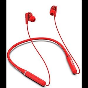 Bluetooth Wireless Headphone Neckband with MIC, Magnetic Connection -Red